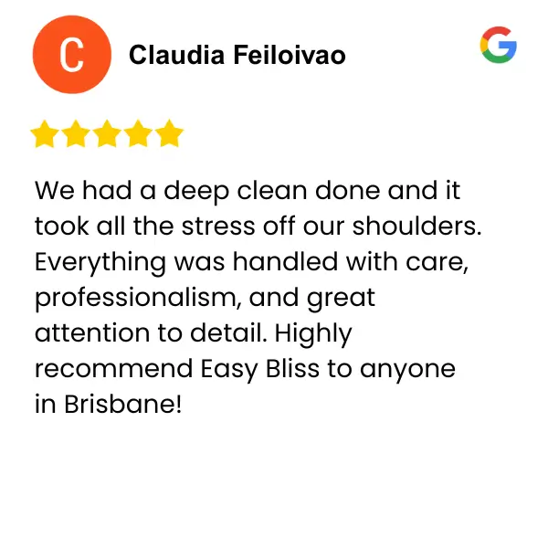 Customer Review: Claudia Feiloivao – Deep House Clean Brisbane Claudia Feiloivao testimonial on deep house cleaning Brisbane