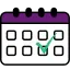 Booking icon – calendar with checkmark
