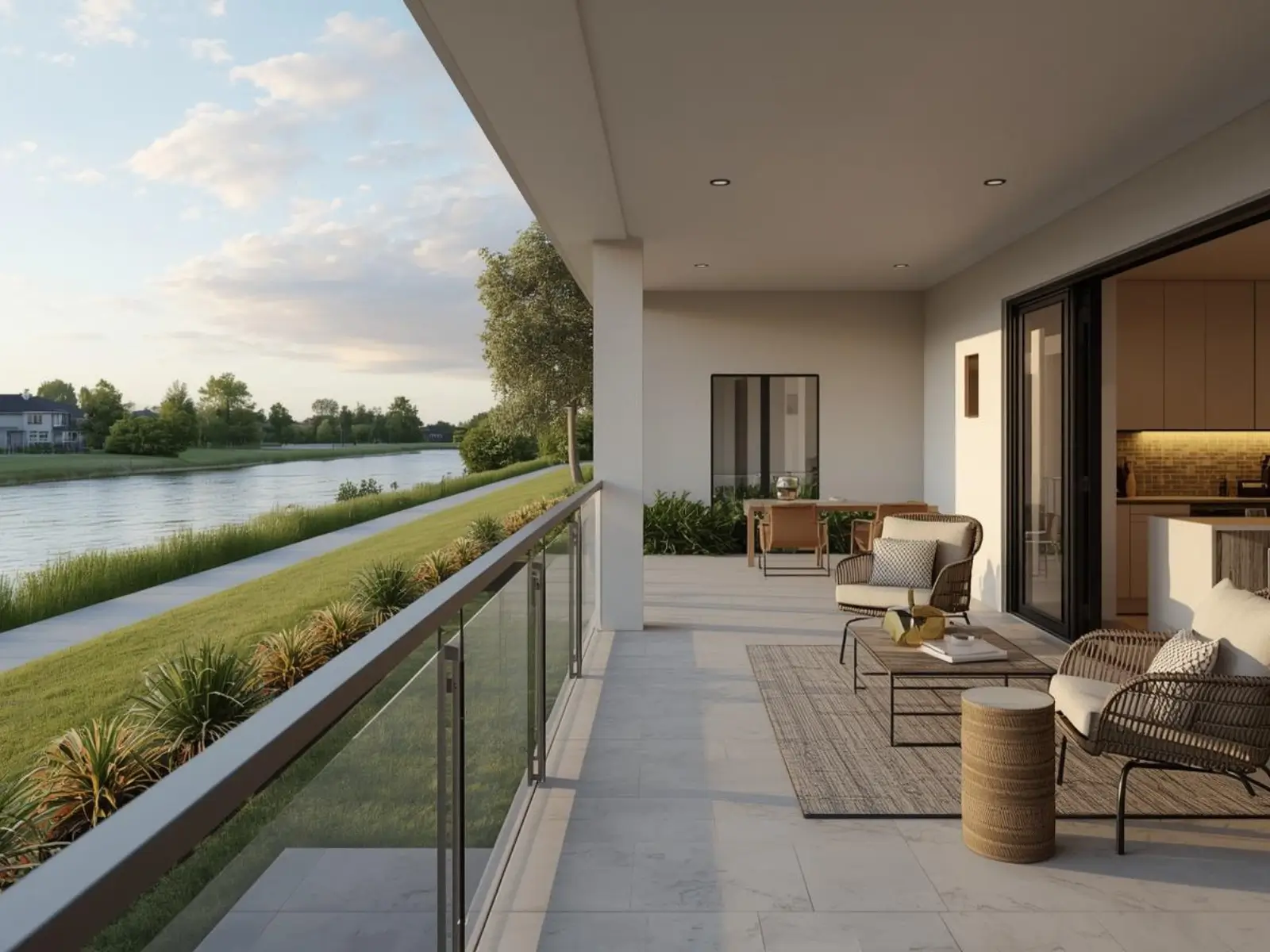 modern riverside home in Bulimba