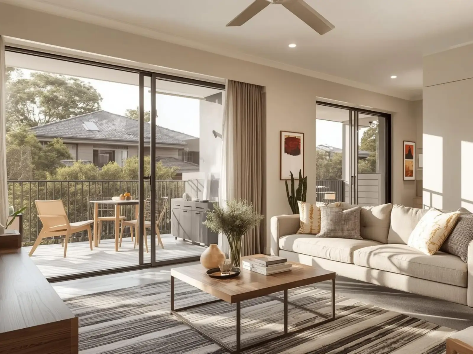 apartment balcony with natural light