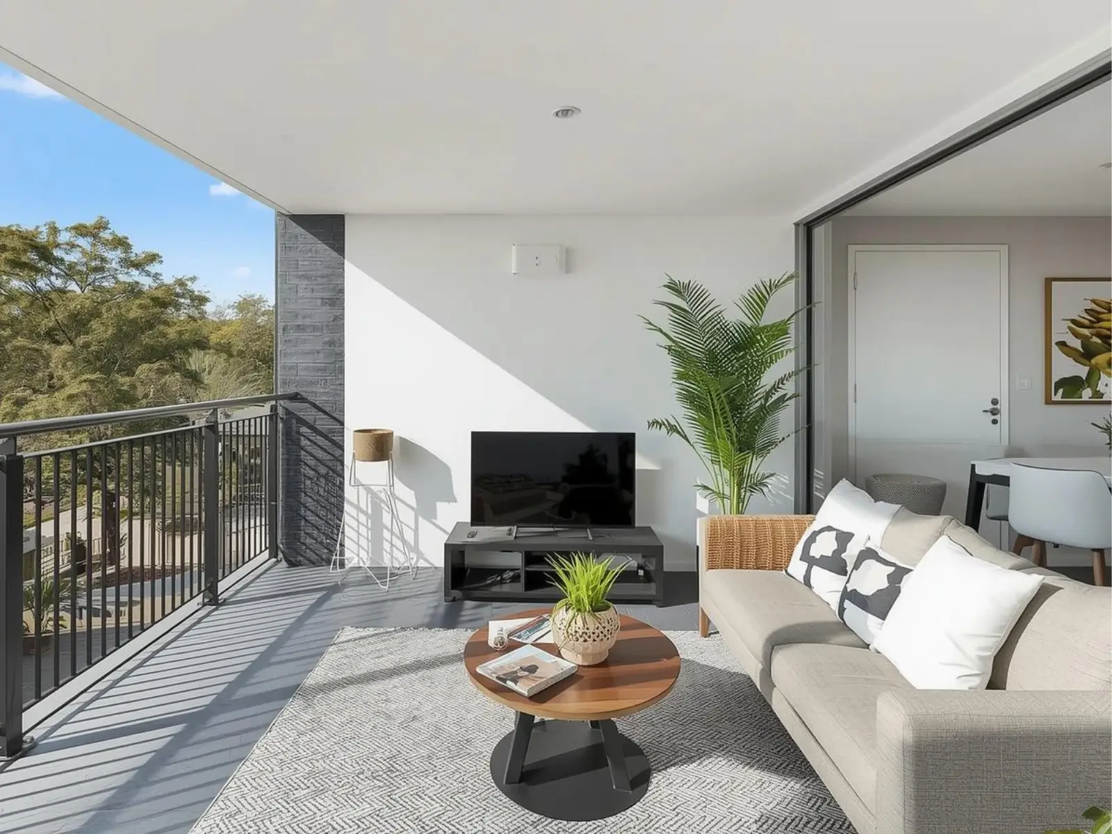 modern apartment balcony in Toowong